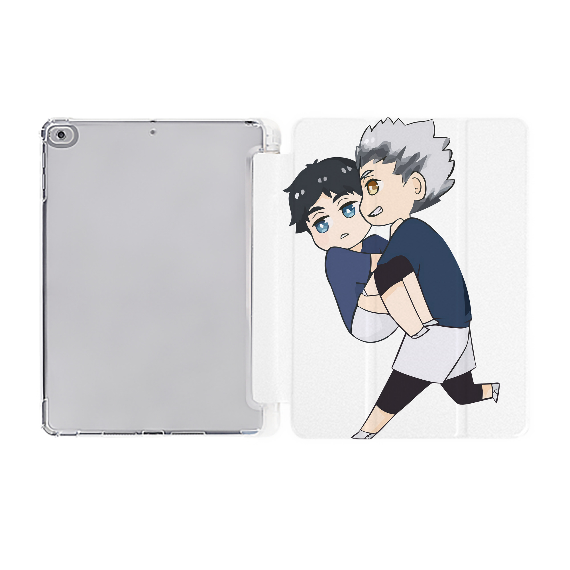 （画像用） ハイキュー!! Haikyu!! IPad ケース ペン収納付き 三つ折りスタンド PUレザー×シリコン 対応機種9.5/10.5/10.9インチ
